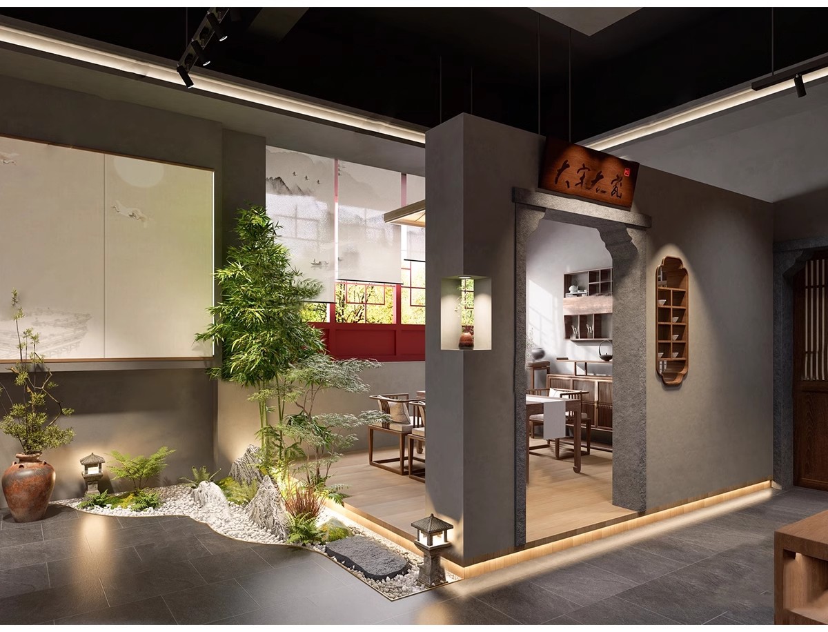 图片[11]-新中式禅意茶楼现代简约茶室茶社茶馆茶餐厅SU模型草图大师素材-大怪兽分享