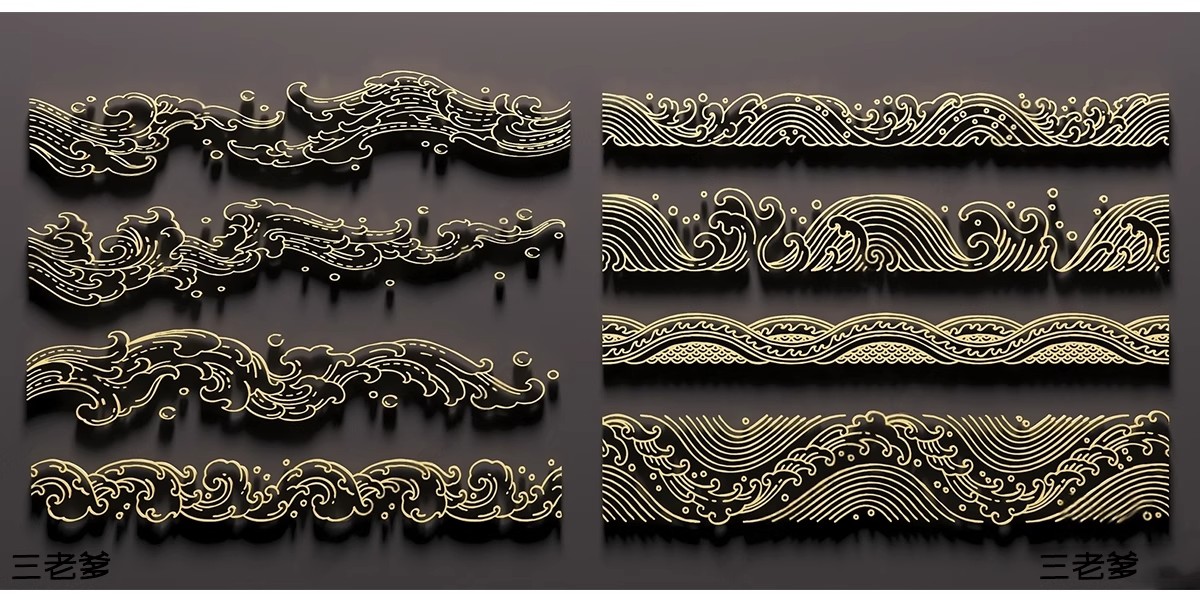 图片[11]-草图大师新中式角花角线花格窗花木雕金属镂空雕花窗镂花窗SU模型-大怪兽分享