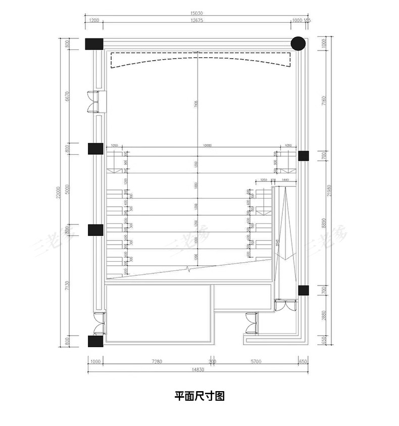 图片[11]-影剧院电影院剧场CAD平面布置方案文本建筑室内设计施工图纸素材-大怪兽分享