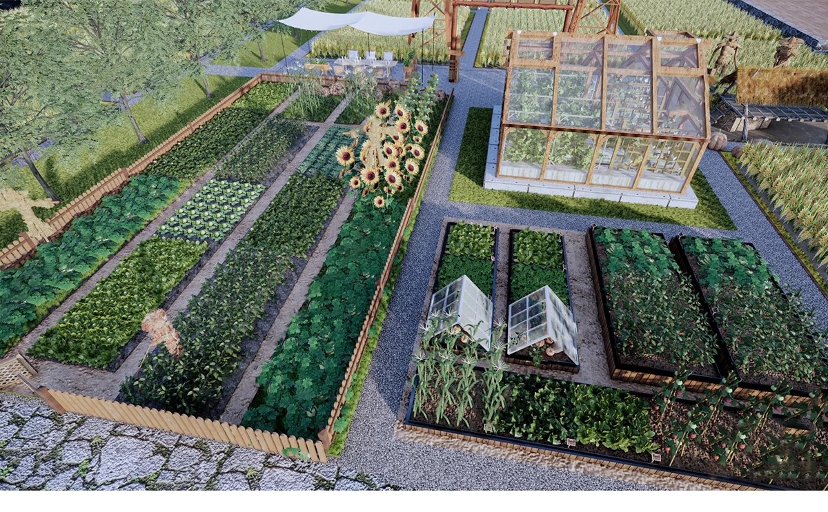 图片[11]-农村乡村田园庭院子蔬菜种植园农家乐菜地菜园栅栏草图大师SU模型-大怪兽分享