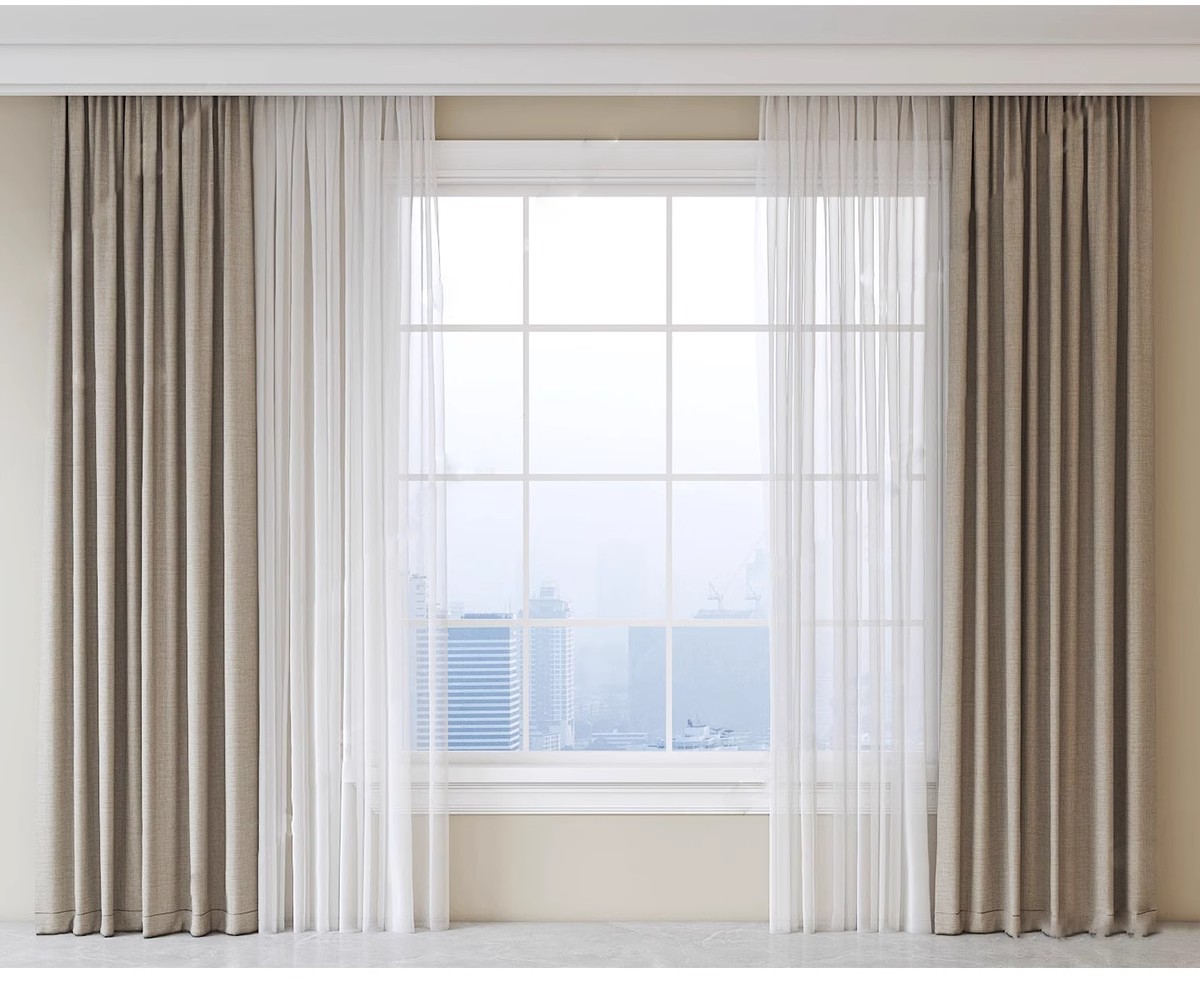 图片[11]-客厅卧室软装现代布艺罗马杆窗帘纱帘帷幔遮光拉帘SU模型草图大师-大怪兽分享