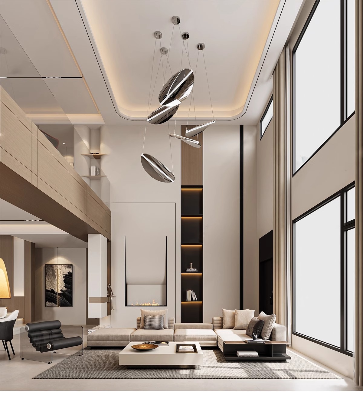 图片[11]-2025年现代简约复式挑空别墅3D模型库家装整体客厅卧室3Dmax素材-大怪兽分享