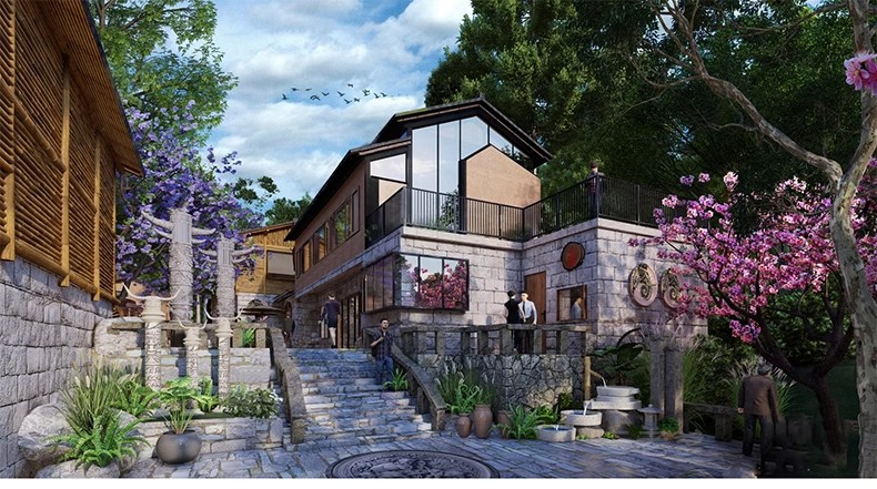 图片[39]-农村村庄落老房改造新中式景区民宿度假村美丽乡村SU模型草图大师-大怪兽分享