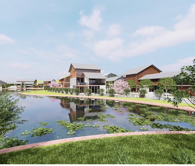 图片[41]-农村村庄落老房改造新中式景区民宿度假村美丽乡村SU模型草图大师-大怪兽分享