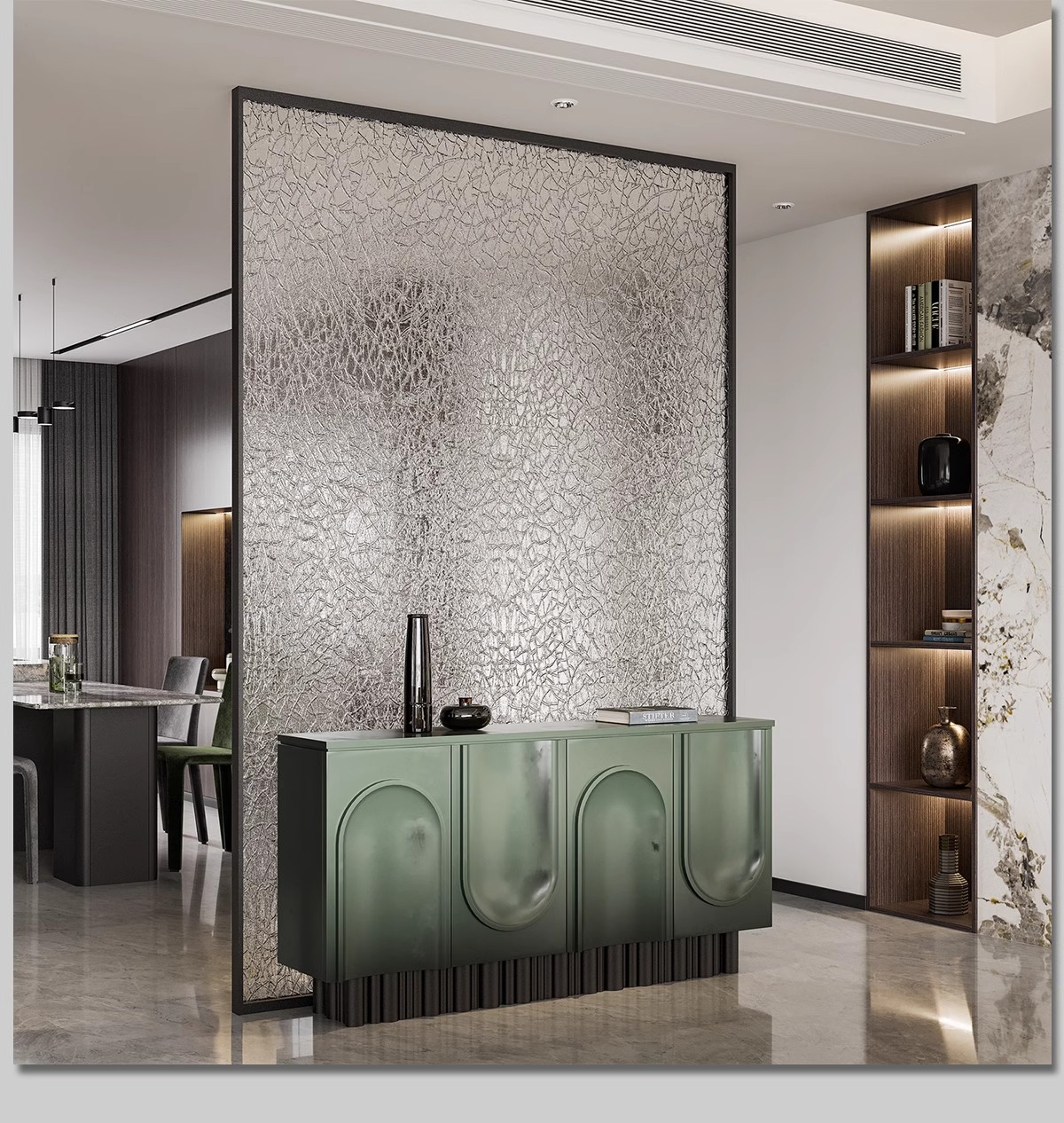 图片[31]-家装入户玄关屏风效果图玻璃隔断现代装饰装修设计家居室内参考图-大怪兽分享