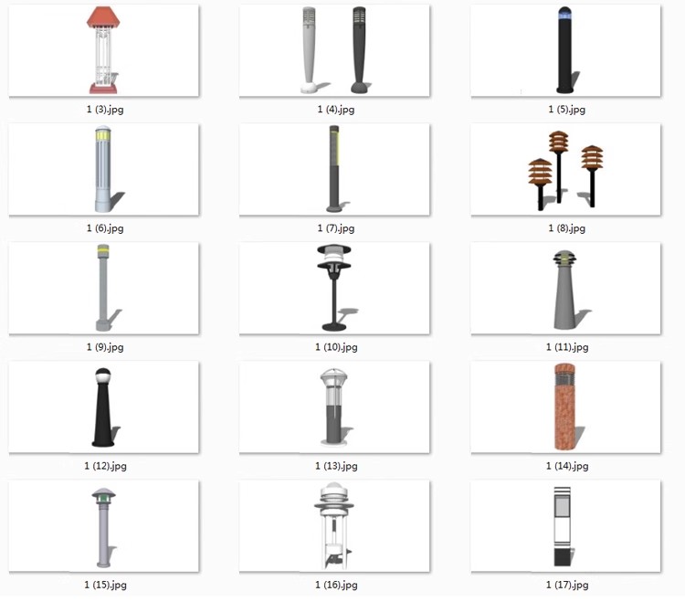 图片[28]-室外照明灯具园林景观灯路灯石灯Sketchup草图大师素材SU模型库-大怪兽分享
