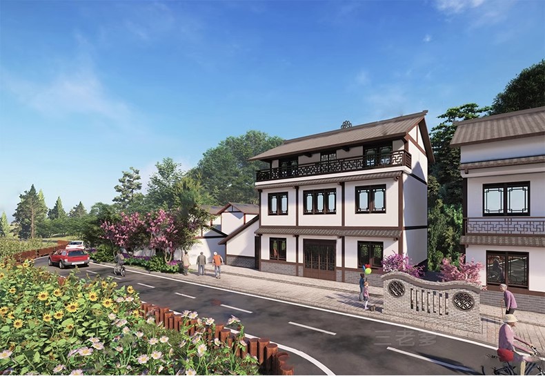 图片[42]-农村村庄落老房改造新中式景区民宿度假村美丽乡村SU模型草图大师-大怪兽分享