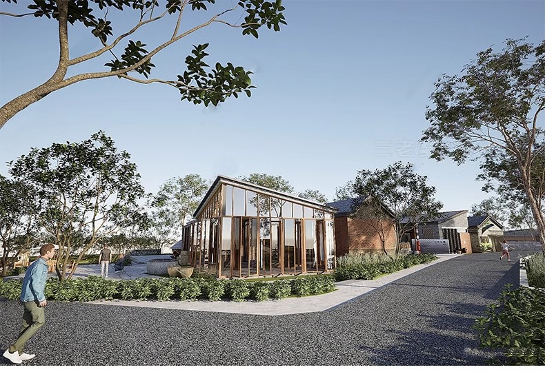 图片[44]-农村村庄落老房改造新中式景区民宿度假村美丽乡村SU模型草图大师-大怪兽分享