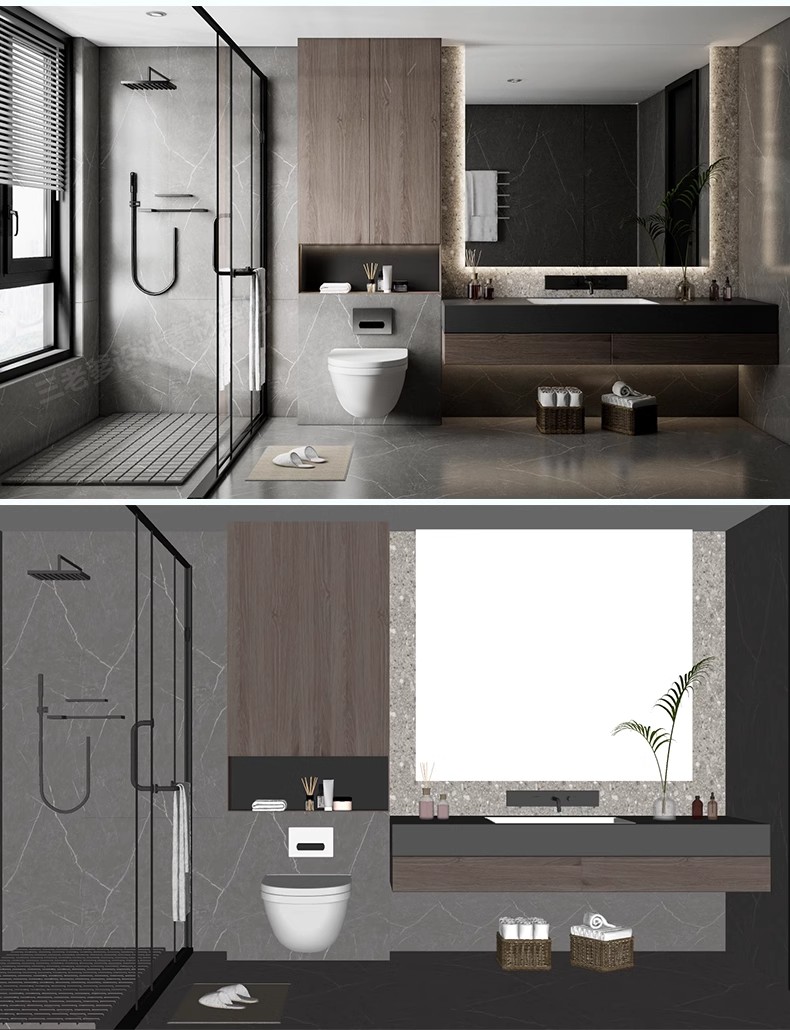 图片[45]-浴室卫生间卫浴SU模型库家装草图大师马桶洗手盆浴缸淋浴sketchup-大怪兽分享