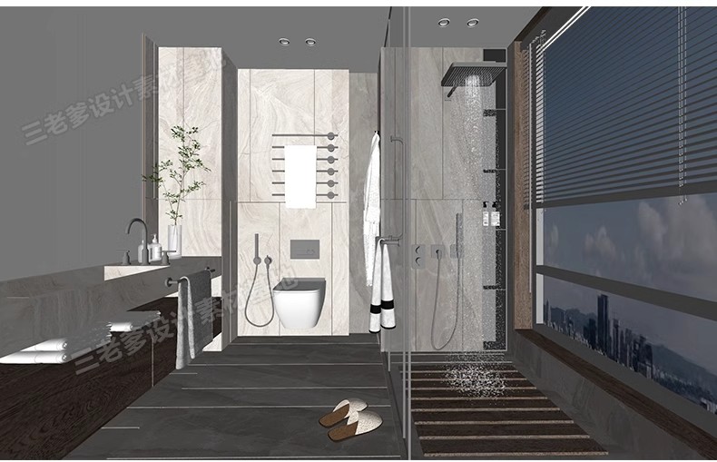 图片[46]-浴室卫生间卫浴SU模型库家装草图大师马桶洗手盆浴缸淋浴sketchup-大怪兽分享