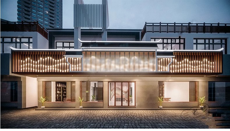 图片[47]-草图大师门头SU模型现代新中式餐厅甜品店面商业街餐饮店铺门面-大怪兽分享