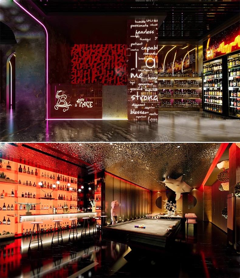 图片[29]-酒吧清吧音乐主题餐厅SU模型复古LOFT工业风娱乐会所餐吧草图大师-大怪兽分享