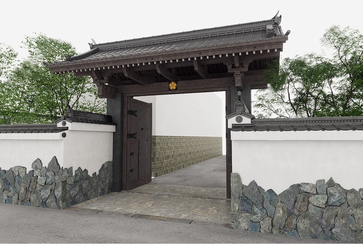 图片[12]-乡村民宿院门围墙su美丽民俗门头入户门新中式大门门口围栏SU模型-大怪兽分享