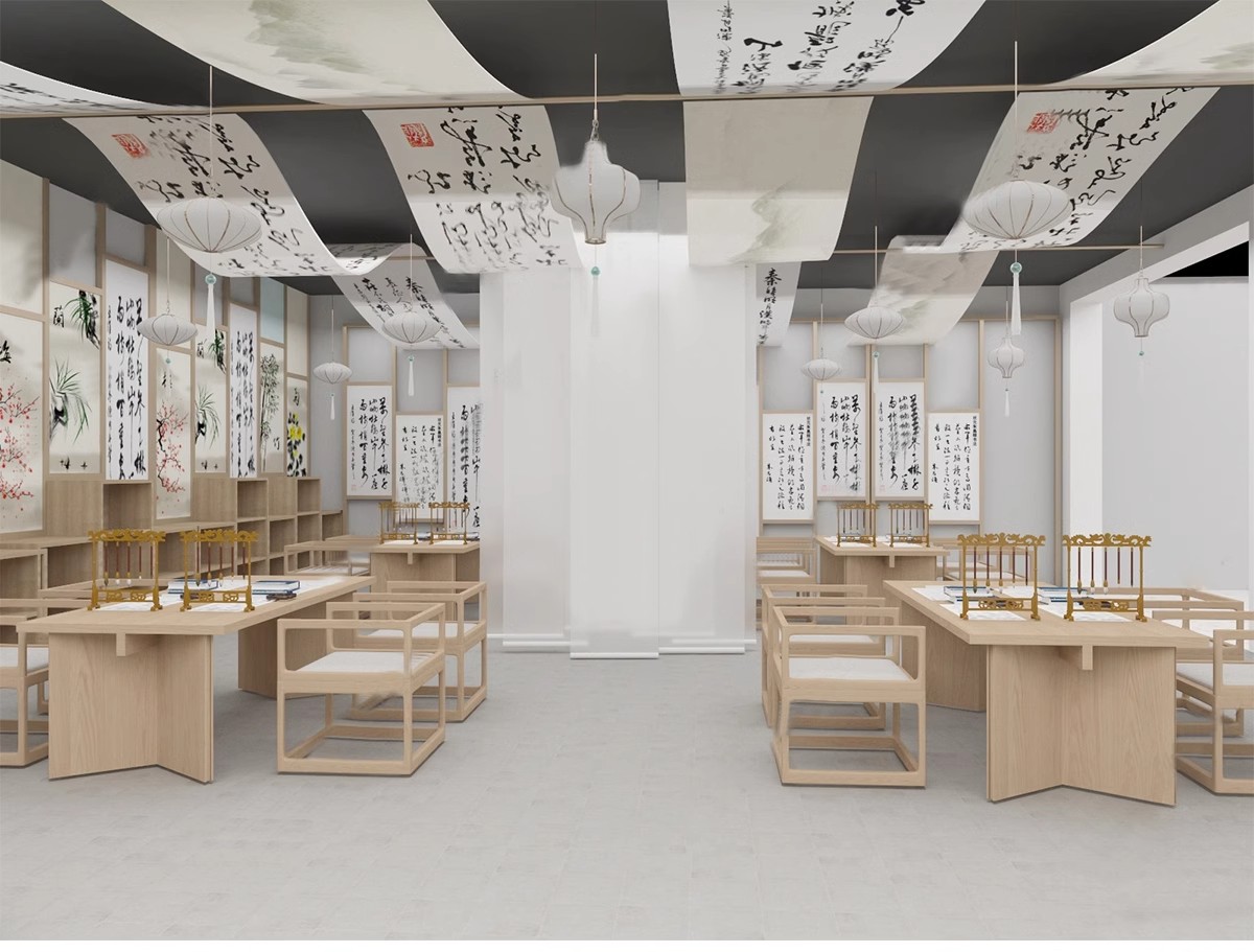 图片[12]-现代画室文化展览馆新中式书画展厅画廊美术馆草图大师SU模型素材-大怪兽分享