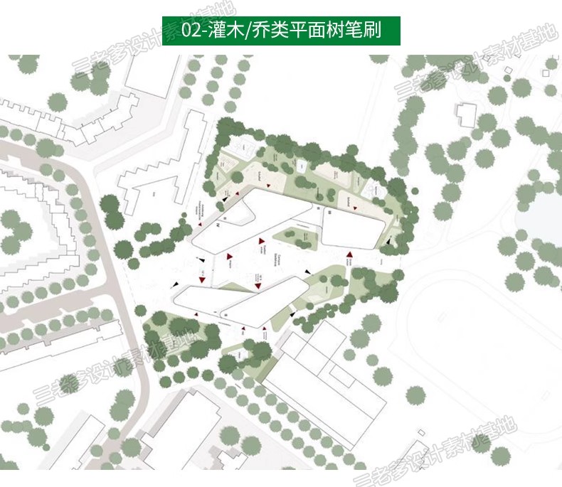 图片[12]-平面树植物ps笔刷小清新水彩树乔木灌木总平面图灰色彩平植物笔刷-大怪兽分享