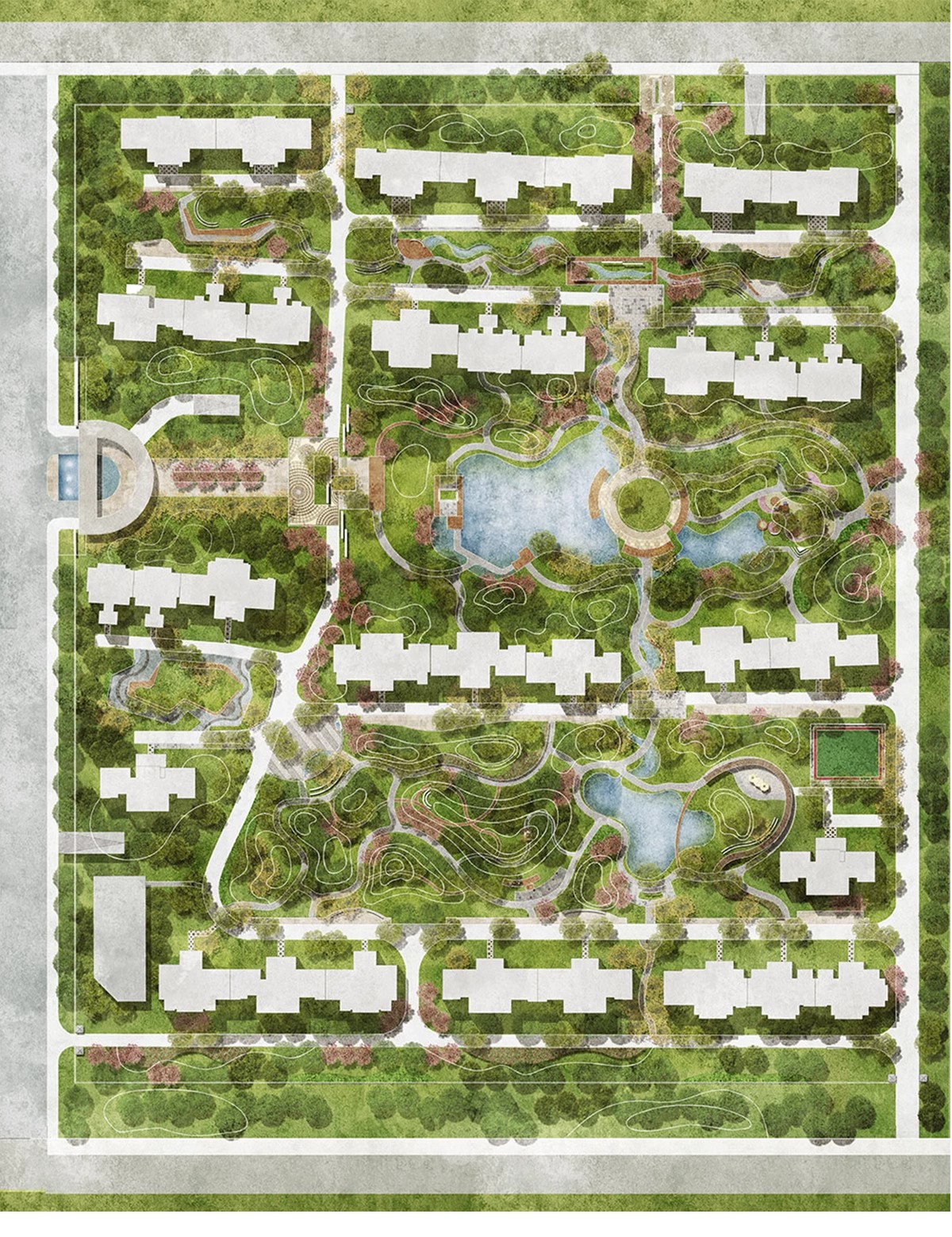 图片[16]-居住小区规划PSD总平面图设计素材 住宅园林景观PS彩色平面效果图-大怪兽分享