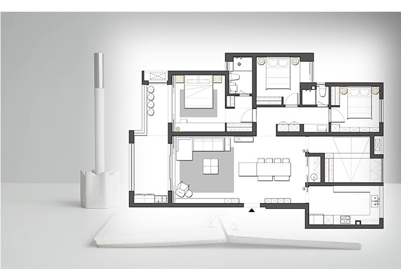 图片[12]-彩色立面平面ps彩平图PSD源文件 住宅家居布局网红风简约现代素材-大怪兽分享