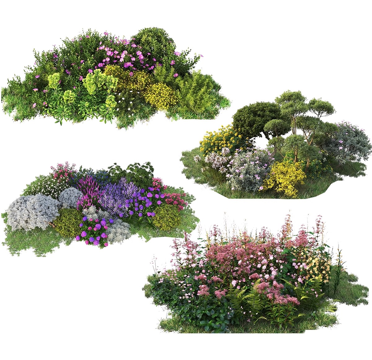 图片[12]-PS花镜花境灌木花丛组团设计组合花卉植物配置效果图psd免扣素材-大怪兽分享