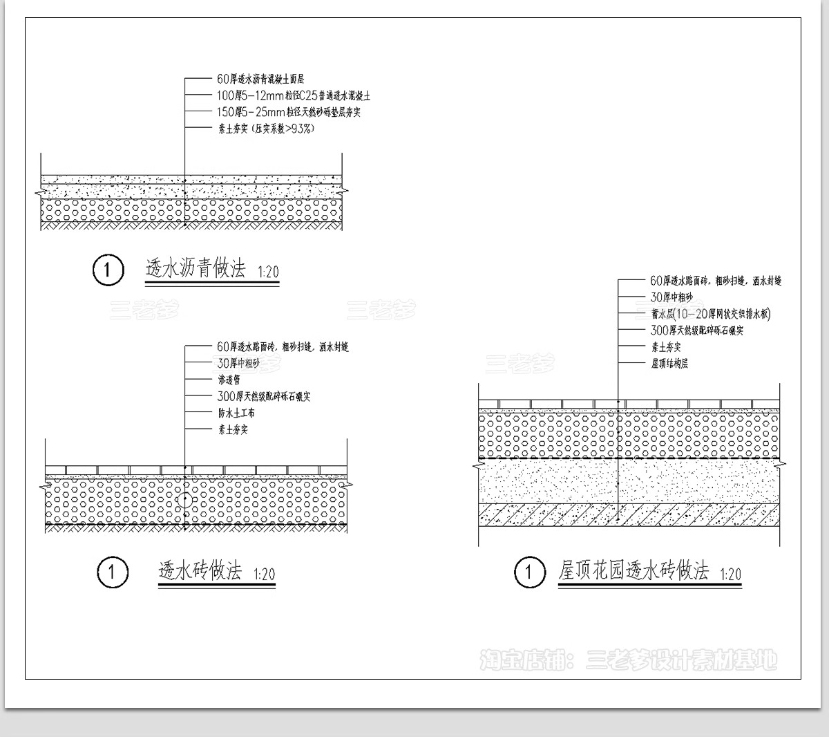 图片[12]-海绵城市地面排水系统CAD施工图 雨水花园生态植草沟节点大样图库-大怪兽分享