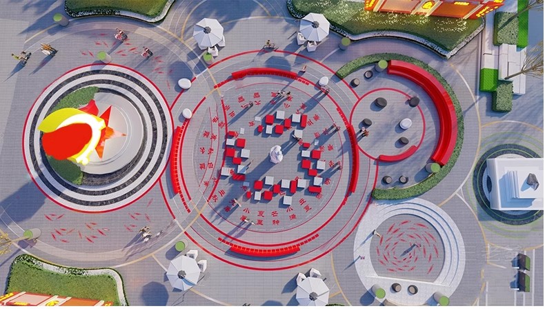 图片[12]-红色文化党建主题美丽乡村新农村公园广场旅游景区草图大师SU模型-大怪兽分享