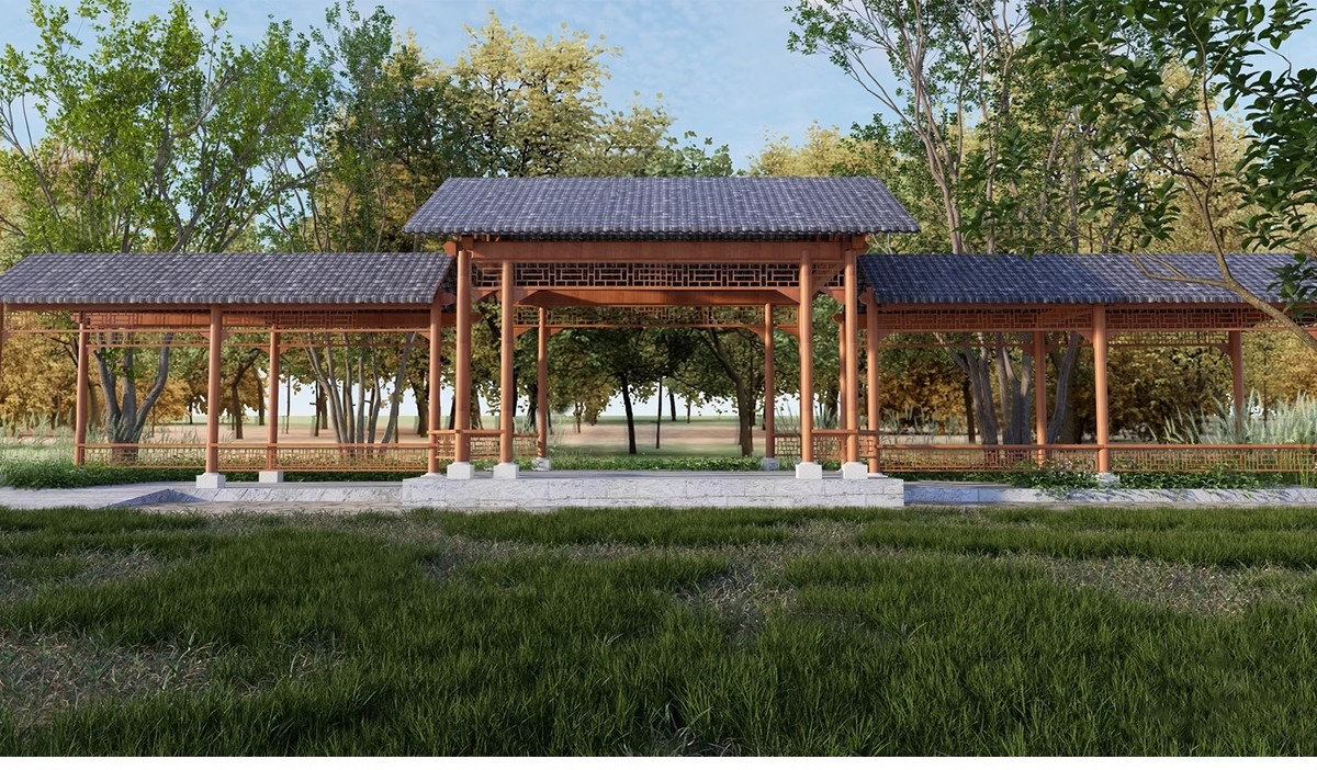 图片[12]-仿古长廊公园景区古建木廊连廊廊架亭廊景观亭子SU模型草图大师-大怪兽分享