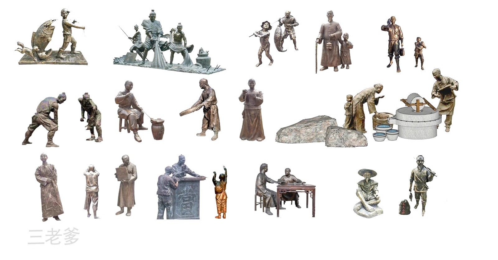 图片[12]-古代圣贤近代伟人历史人物石雕孔子景观雕塑小品su模型库草图大师-大怪兽分享