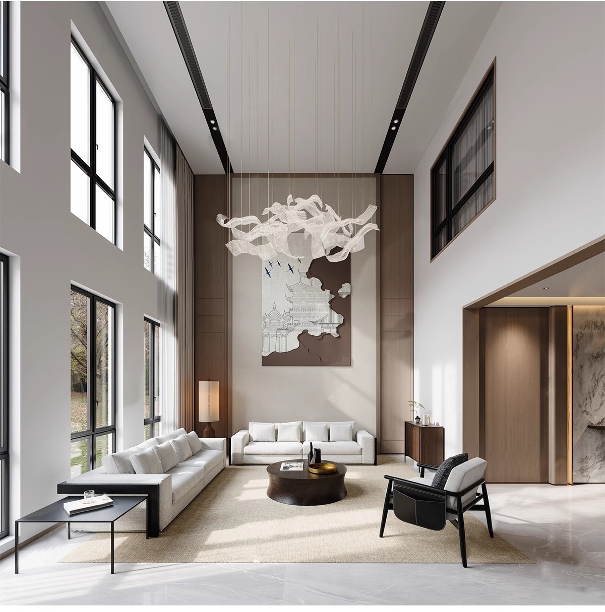 图片[12]-2025年现代简约复式挑空别墅3D模型库家装整体客厅卧室3Dmax素材-大怪兽分享