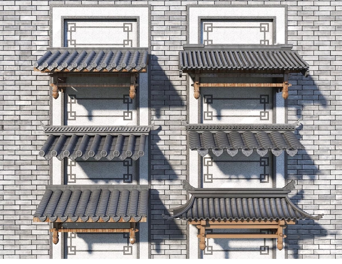 图片[12]-中式建筑门头四合院民房民居构建屋檐屋顶门楼牌坊檐枋SU模型素材-大怪兽分享