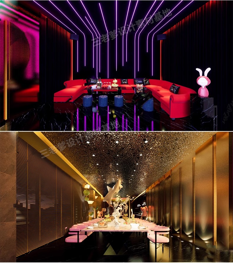 图片[30]-酒吧清吧音乐主题餐厅SU模型复古LOFT工业风娱乐会所餐吧草图大师-大怪兽分享