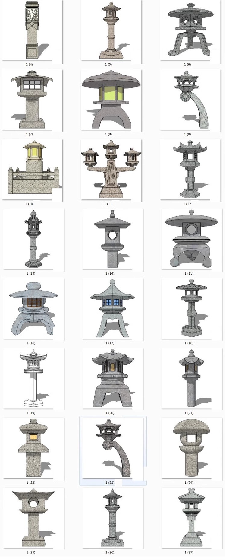 图片[34]-室外照明灯具园林景观灯路灯石灯Sketchup草图大师素材SU模型库-大怪兽分享