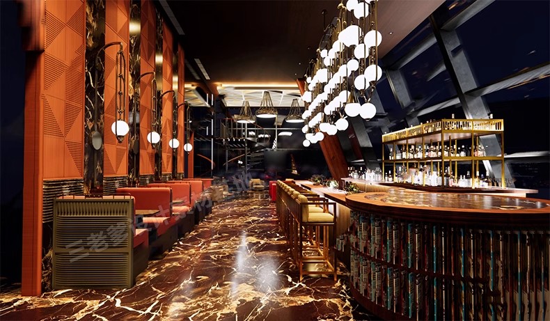 图片[33]-酒吧清吧音乐主题餐厅SU模型复古LOFT工业风娱乐会所餐吧草图大师-大怪兽分享