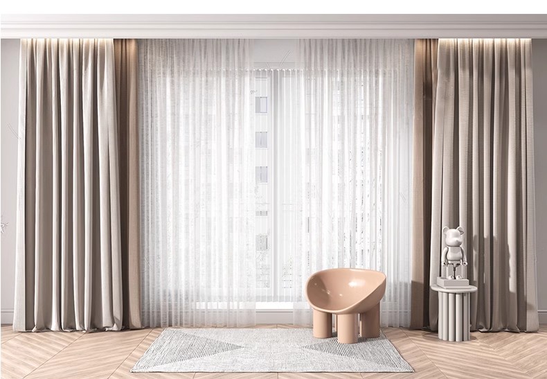 图片[35]-客厅卧室软装现代布艺罗马杆窗帘纱帘帷幔遮光拉帘SU模型草图大师-大怪兽分享