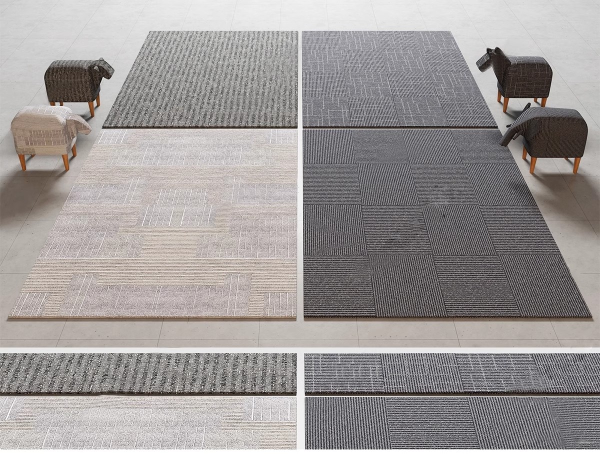 图片[13]-草图大师地毯su模型室内设计欧式美式现代软装布艺织物地垫图案库-大怪兽分享