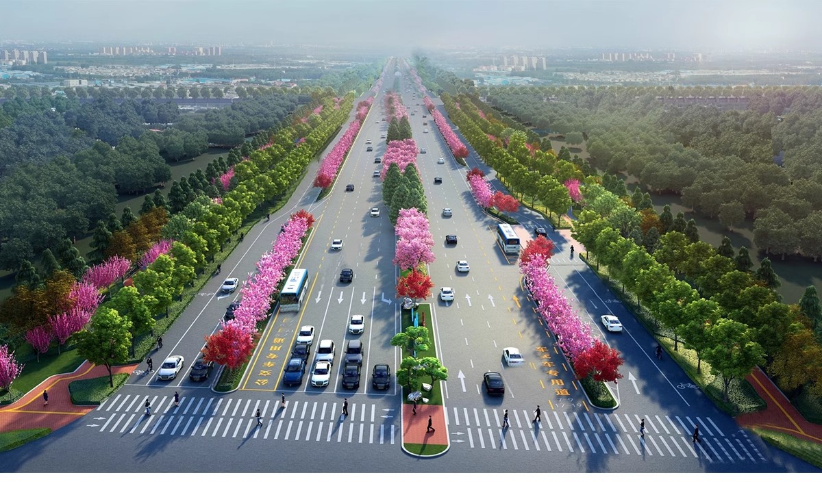 图片[13]-城市道路公路车行道斑马线地面指示线十字交通路口su模型草图大师-大怪兽分享