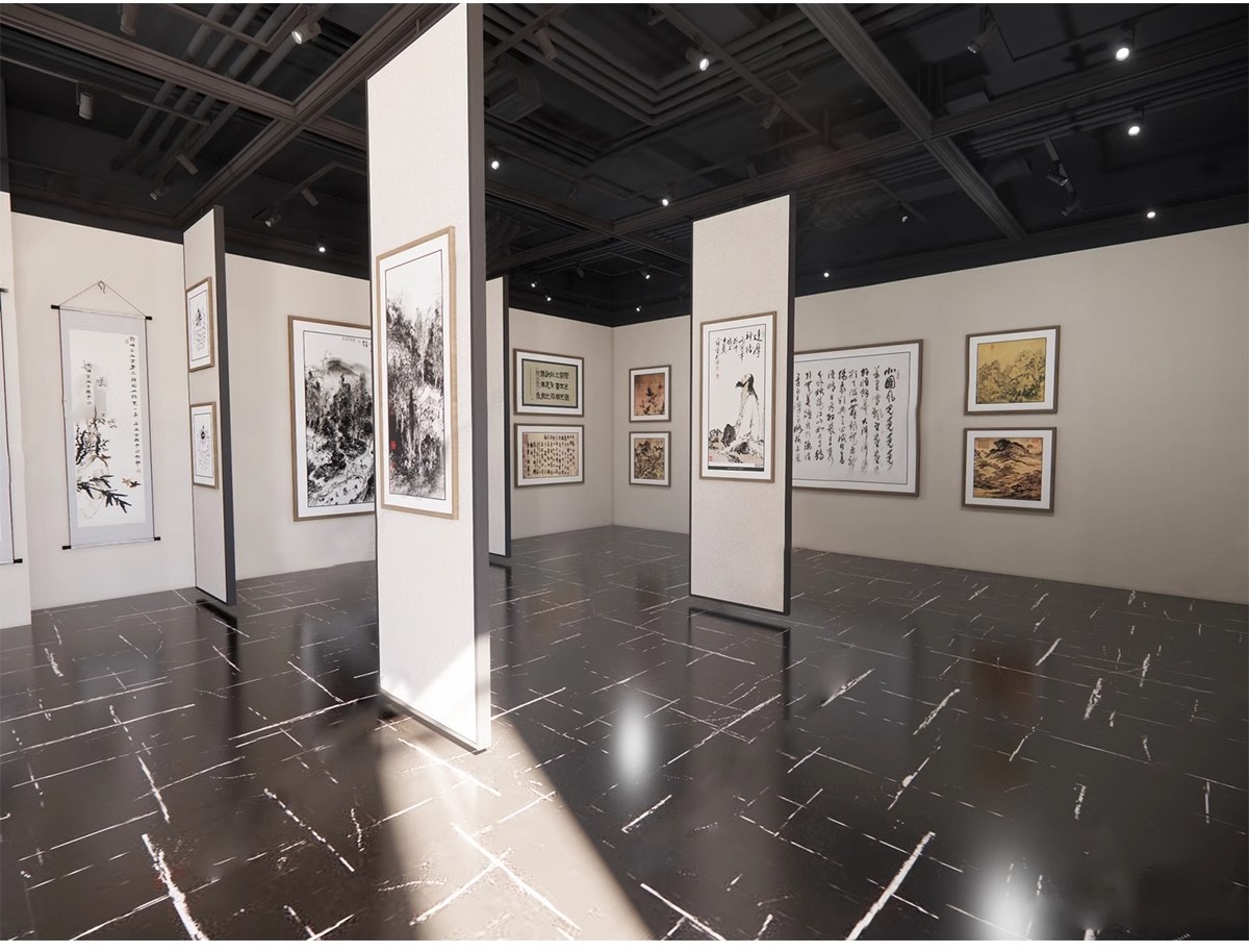 图片[13]-现代画室文化展览馆新中式书画展厅画廊美术馆草图大师SU模型素材-大怪兽分享