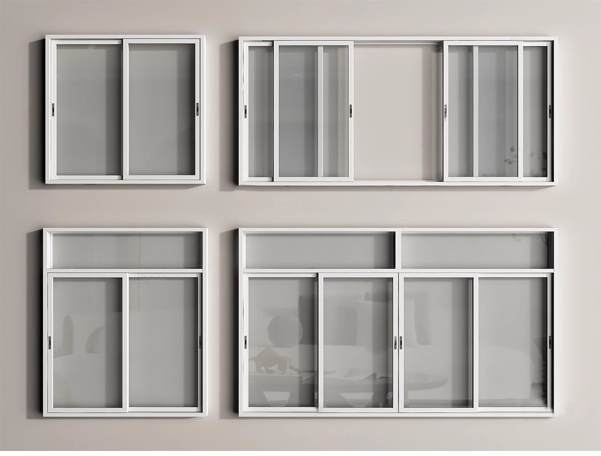 图片[13]-草图大师现代窗户组合推拉窗平开窗落地窗铝合金窗框断桥窗SU模型-大怪兽分享