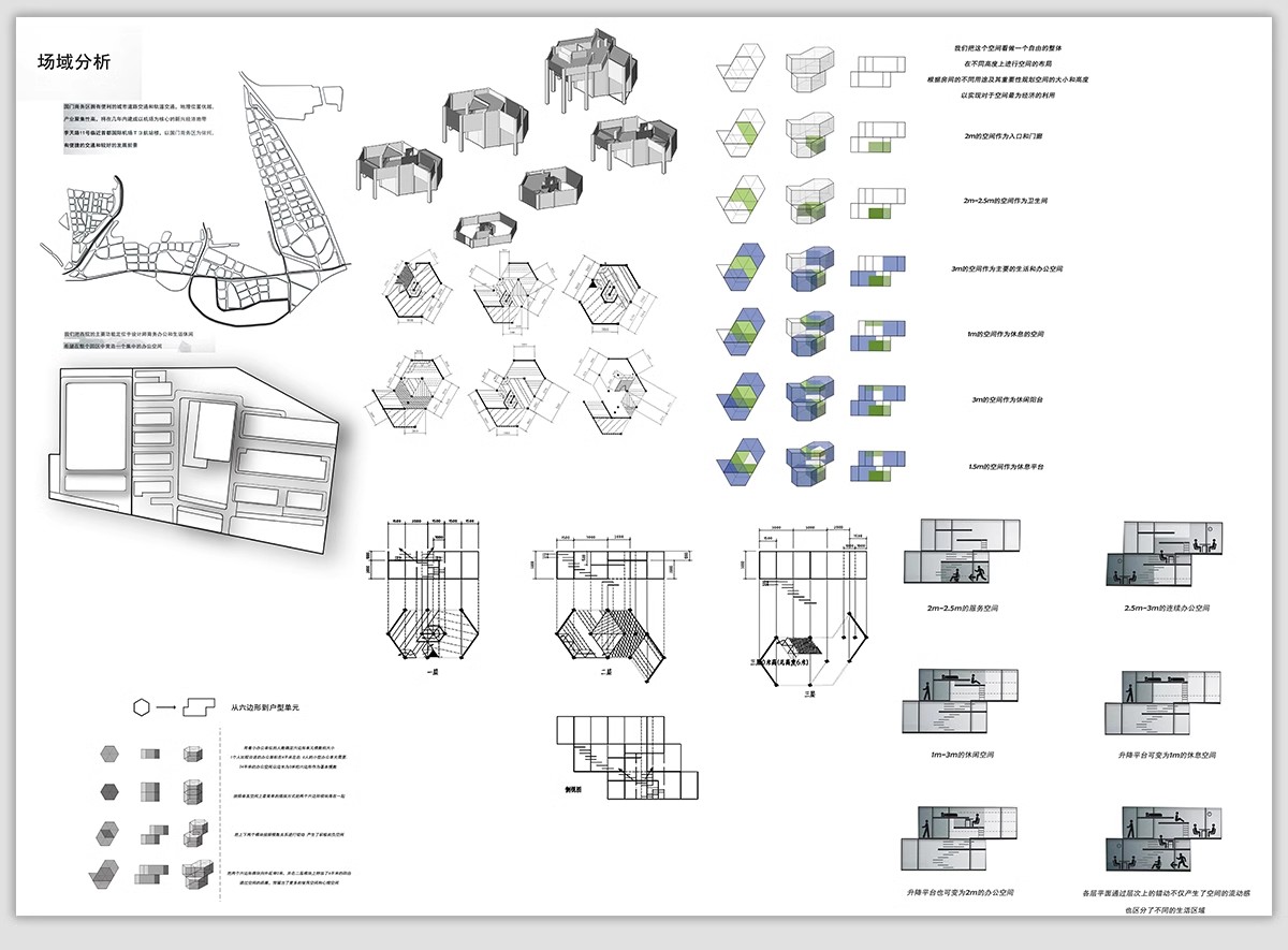 图片[13]-灰色调场地地块区位模板块 竞赛风现状景观前期分析图PSD分层素材-大怪兽分享