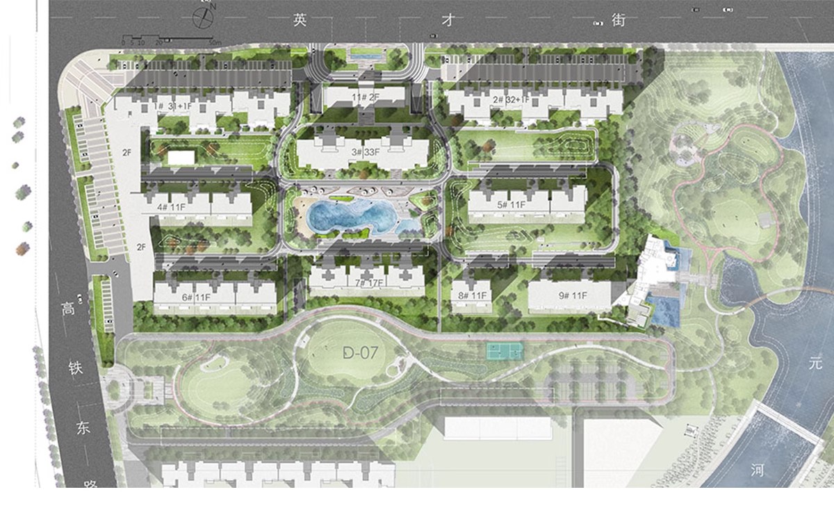 图片[17]-居住小区规划PSD总平面图设计素材 住宅园林景观PS彩色平面效果图-大怪兽分享