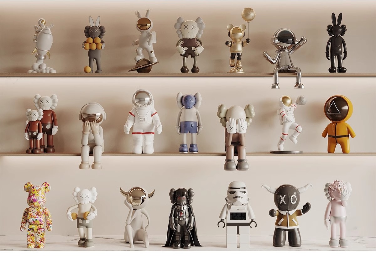 图片[24]-室内SU模型北欧创意雕塑摆件公仔现代装饰品组合挂画草图大师素材-大怪兽分享