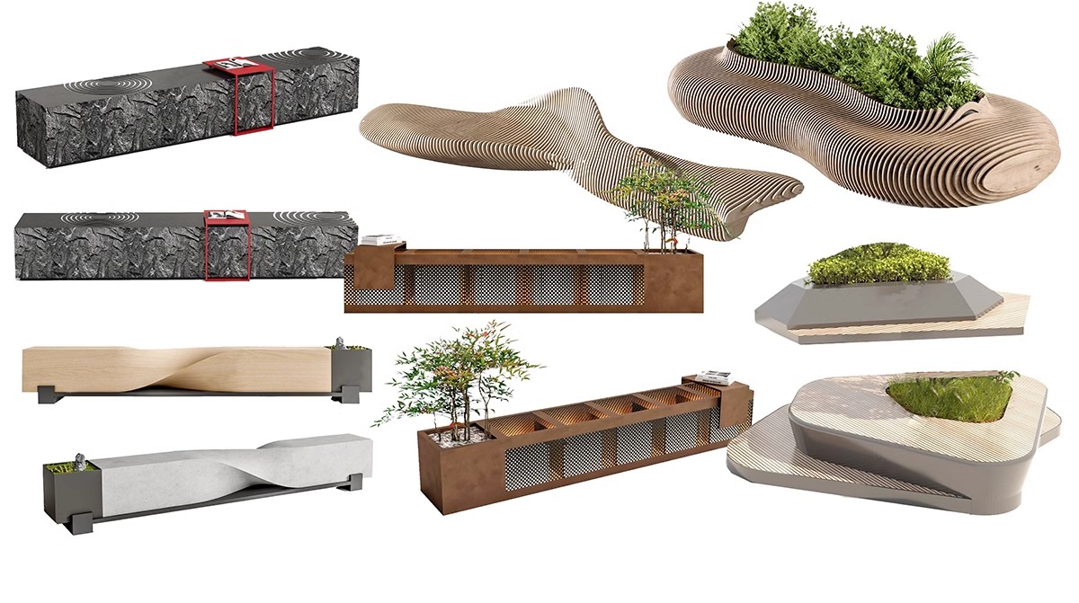 图片[13]-景观座椅树池坐凳ps素材 户外休闲公共公园小区PSD免扣效果图后期-大怪兽分享