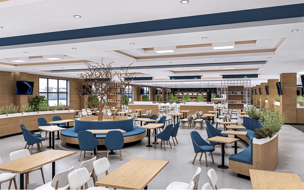 图片[12]-餐厅企业公司学校大学生员工食堂SU模型 CAD施工图快餐厅草图大师-大怪兽分享