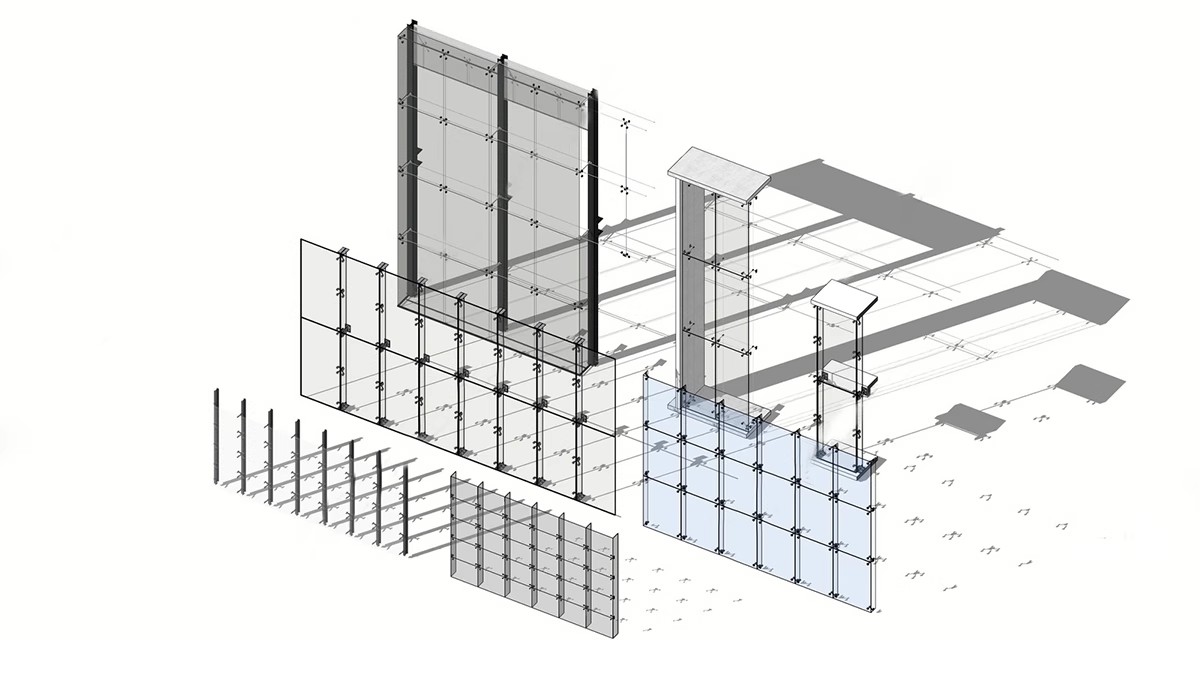 图片[13]-玻璃幕墙SU模型办公楼建筑表皮构件节点草图大师Sketchup设计素材-大怪兽分享