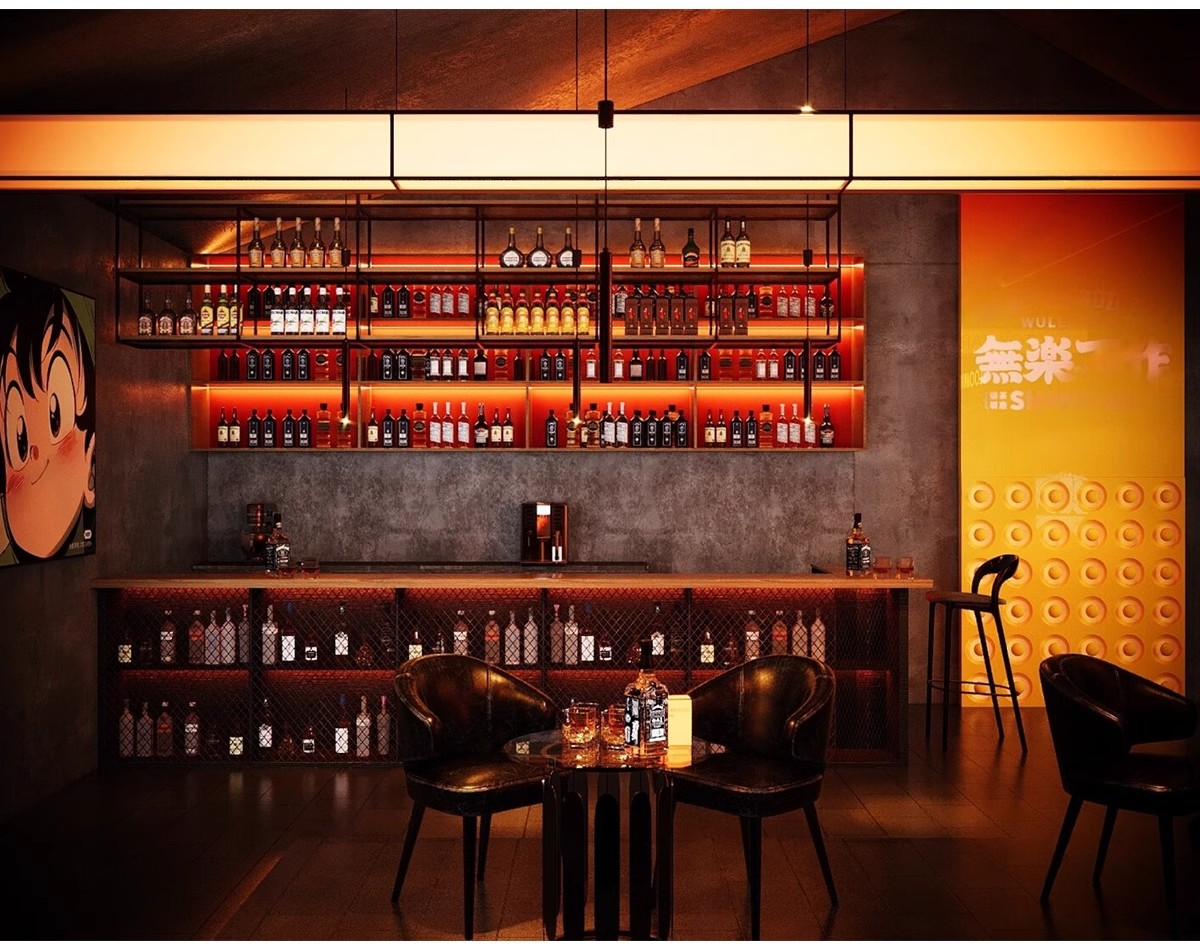 图片[13]-酒吧清吧音乐主题餐厅SU模型复古LOFT工业风娱乐会所餐吧草图大师-大怪兽分享