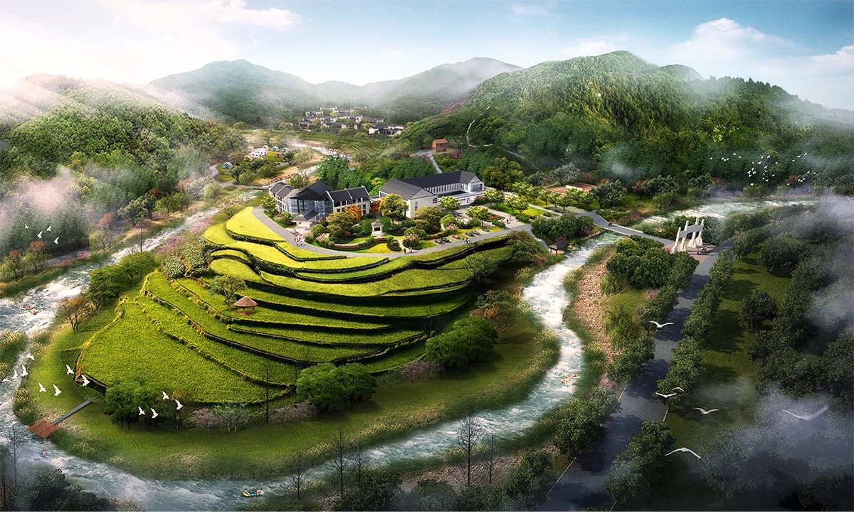 图片[12]-美丽乡村规划PS设计鸟瞰图PSD素材山地旅游度假村景观田园综合体-大怪兽分享