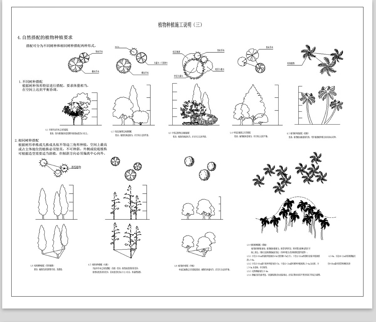 图片[13]-绿化植物种植CAD施工图 园林景观施工大样图详图设计说明图库素材-大怪兽分享