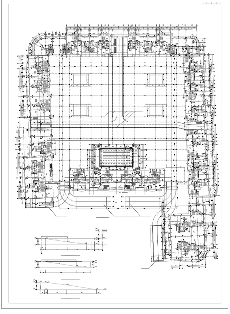 图片[13]-停车场规划设计建筑CAD平面图纸 地下车库SU模型车位施工图素材-大怪兽分享