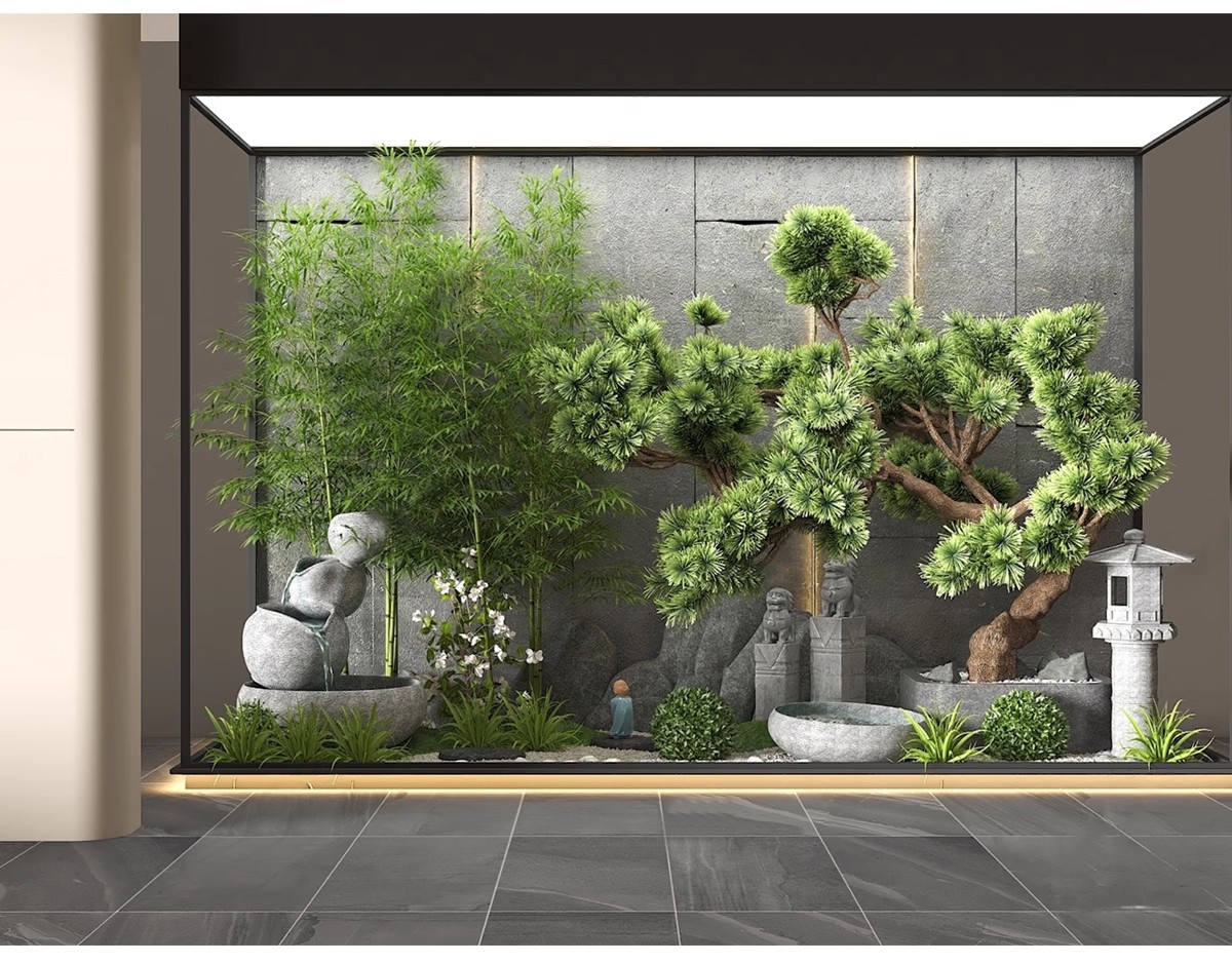 图片[13]-2025室内造景庭院景观小品3d模型中式植物绿植花园3dmax模型素材-大怪兽分享