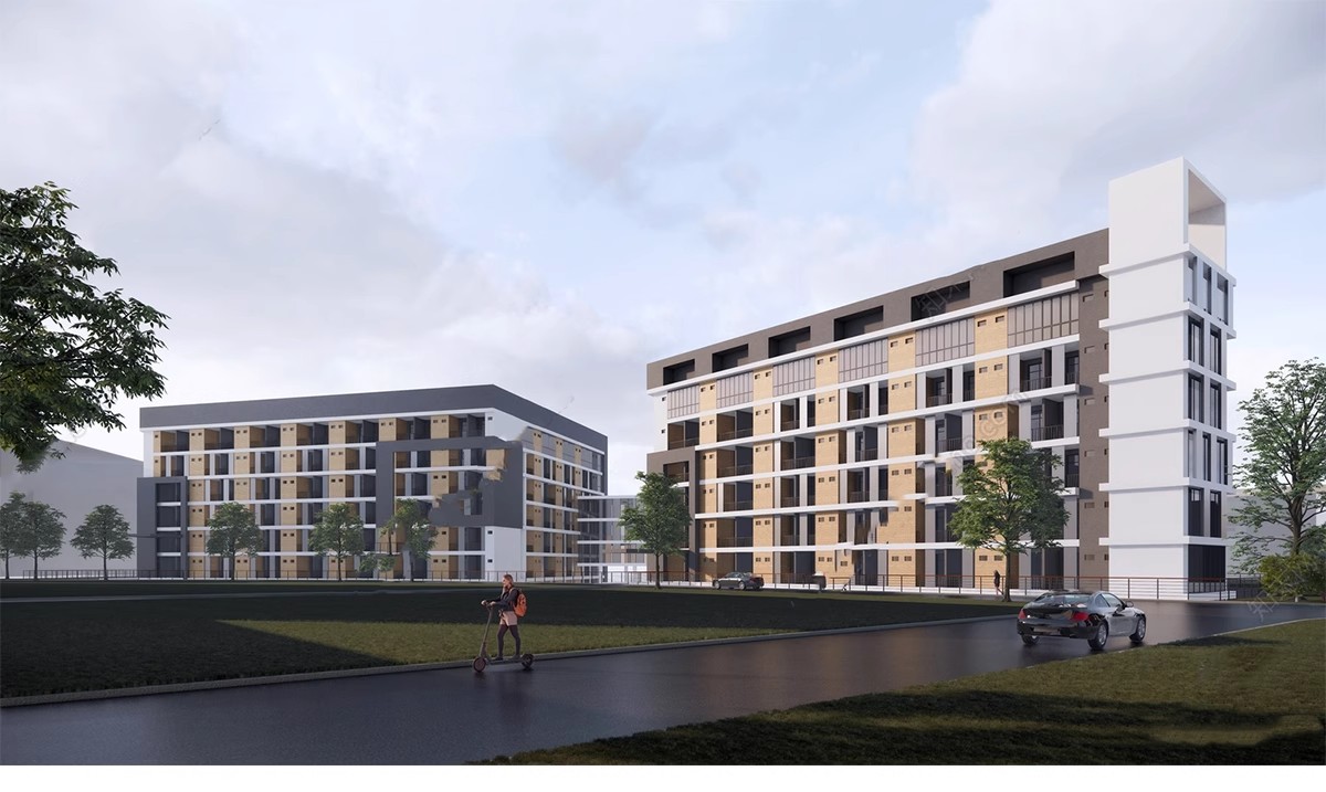 图片[13]-宿舍楼SU模型现代工厂区学校学生寝室职工公寓楼住宅建筑草图大师-大怪兽分享