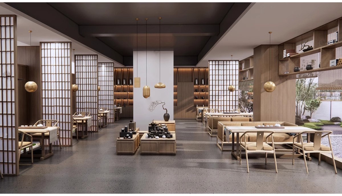 图片[13]-新中式禅意茶楼现代简约茶室茶社茶馆茶餐厅SU模型草图大师素材-大怪兽分享