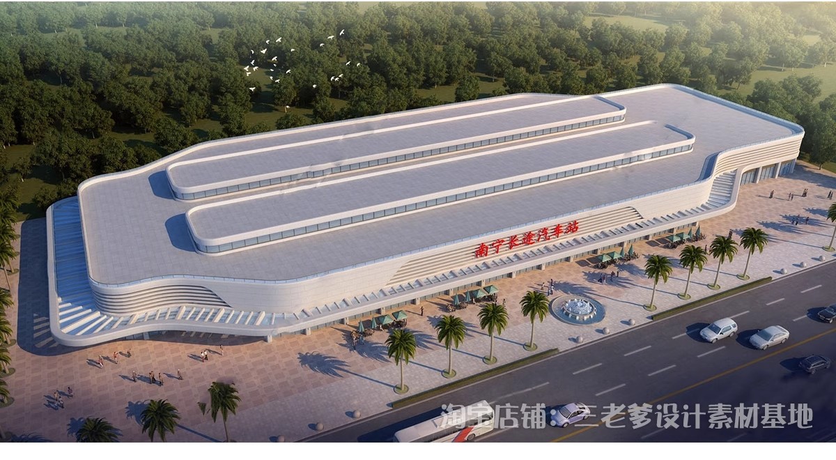 图片[13]-汽车客运站建筑设计流线组织场地文本SU模型CAD参考案例草图大师-大怪兽分享